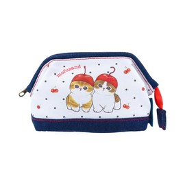 Sunstar Stationery Mofusand Pouch with Wire Insert, Cherry Nyan S2333856