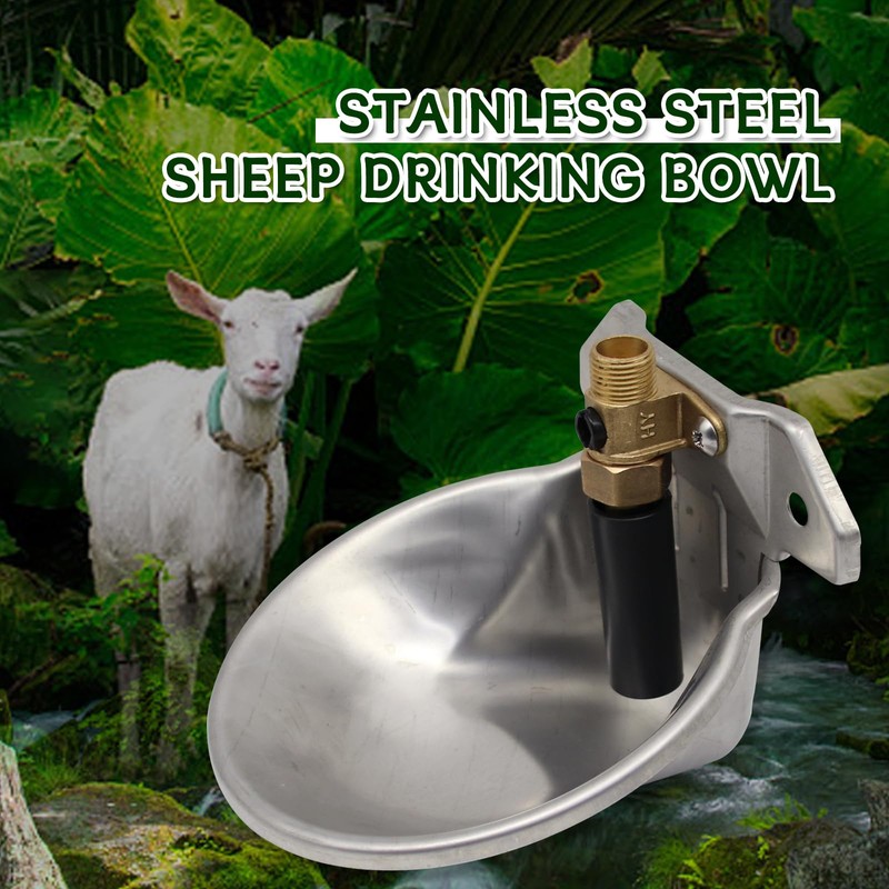 Abustle pig Metal Sheep Automatic Water Drinking Bowl, Thickened Steel