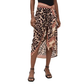 Guadalupe Design Women's Ashi Pareo Skirt, Black, XL