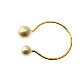 Speed mao Simple Stylish Pearl Napkin Rings Set of 8 for Parties, Weddings, Gold