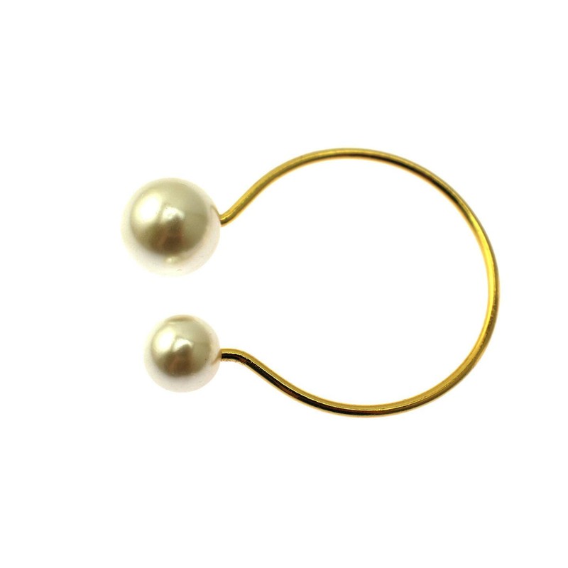 Speed mao Simple Stylish Pearl Napkin Rings Set of 8
