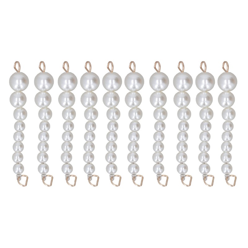 10Pcs Pearl Shoe Chains Polished ABS Resin Metal Buckle Widely