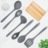 Culinary Couture Grey Silicone Kitchen Utensils Set of 6, Non-Stick