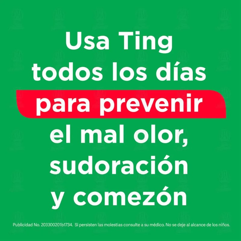 Ting Antimicotico Desodorante Mal Olor Pies Polvo 160g