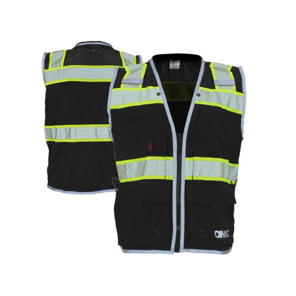 GSS Safety 1513- 2XL High Visibility Surveyor’s ONYX Vest: 2XL,