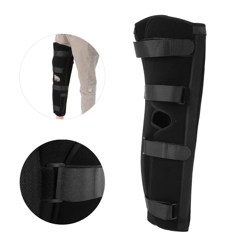 Knee Immobilizer One Piece Lightweight Steel Plate Supports Adjustable Comfortable