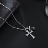 Apexillio Cross Necklace Faith Pendant 14K Plated Dainty Chain (Style
