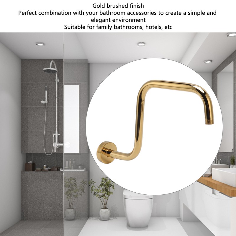 Shower Extension Arm Stainless Steel High Rise Shower Arm with