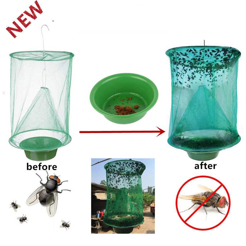 Dazone 3 Pack Ranch Fly Trap Outdoor Fly Catcher Killer