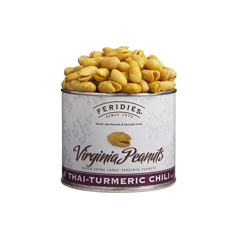 FERIDIES Virginia Peanuts, Thai Turmeric Chili Flavor, 9 Oz, All