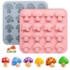 Palksky Mushroom Silicone Molds, 16 Cavity 2 Pack Mushroom Chocolate