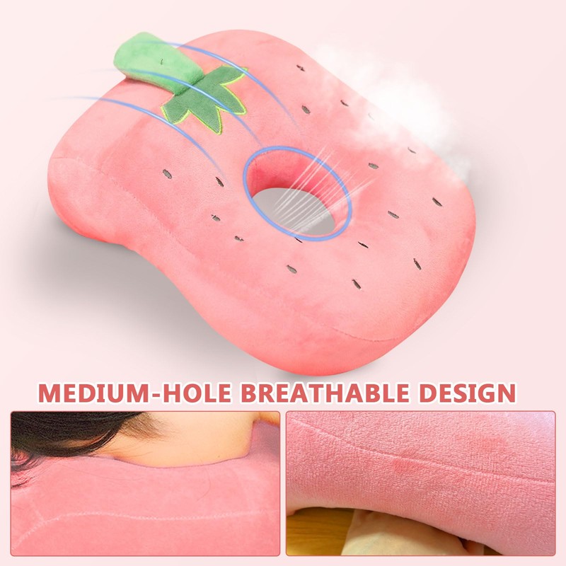 Hengrongshen Piercing Pillow, Nap Doughnut Pillow, Piercing, Office Nap Pillow,