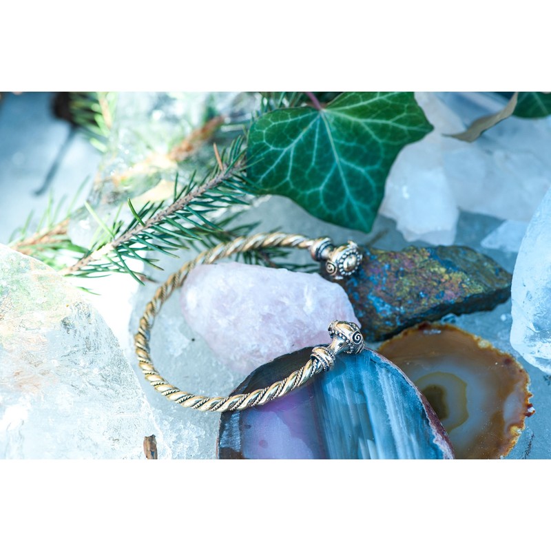 Men's Celtic Bangle Tristan Diameter 6.5 cm Celtic Bracelet Handmade