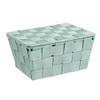 Wenko Adria Storage Basket with Lid, mint, 14 x 19