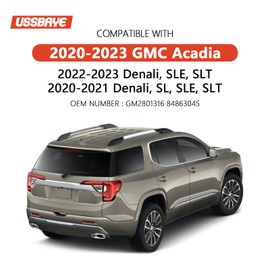 Ussbaye LED Tail Lights Compatible with 2020 2021 2022 2023 GMC Acadia SL/SLE/SLT/Denali Taillights Chrome Trim Rear Outer Tail Light Assembly GM2801316 84863045 (Right Passenger Side)