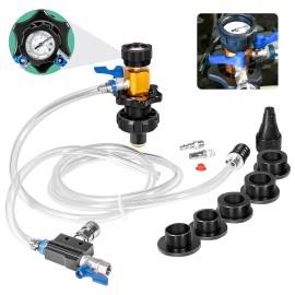 Universal Coolant System Refiller Kit 24444 Vacuum Leak Tester with 5 Adapters