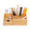 woodluv Desk Organiser, Desk Tidy Pen Holder Organiser, Make Up