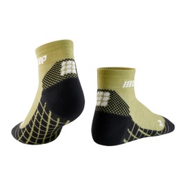 CEP - HIKING LIGHT MERINO LOW CUT SOCKS REDESIGN für Herren | Wandersocken aus Merinowolle mit Kompression | Trekkingsocken für leichte Beine in olive | Größe V | XL