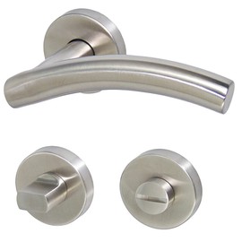 Häusler Onlinehandel GmbH Iseo II R Toilet Door Handle Stainless Steel