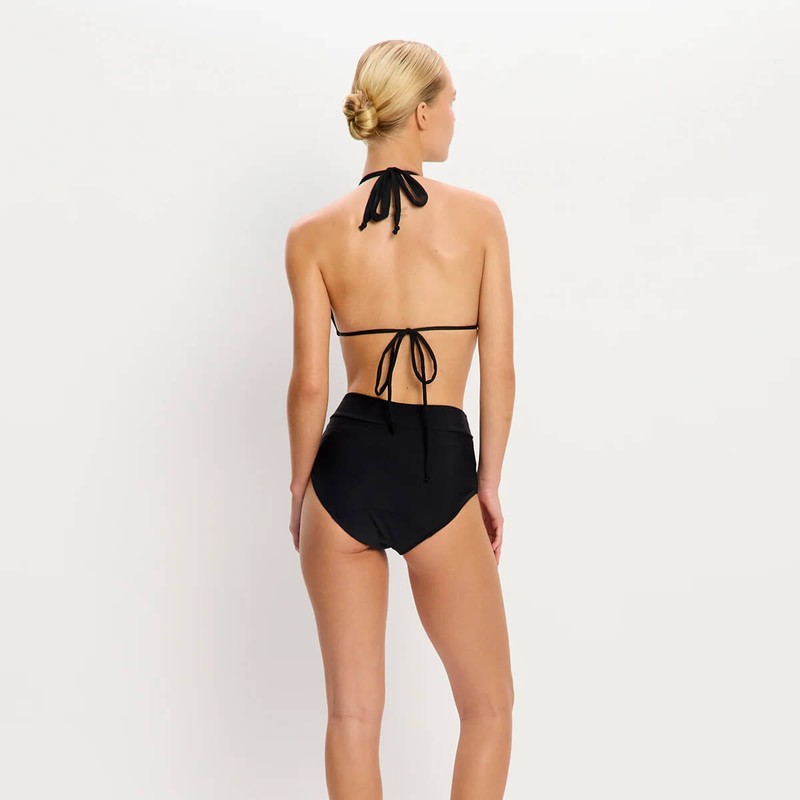 Modibodi Swimwear Hi Waist Bikini Brief - Light, Black /