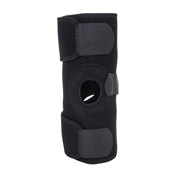 Roscoe Medical Knee Support Brace, Black, Adjustable Size Fits Either Knee, Provides Stability & Support for Minor Strains, Sprains & Arthritic Conditions