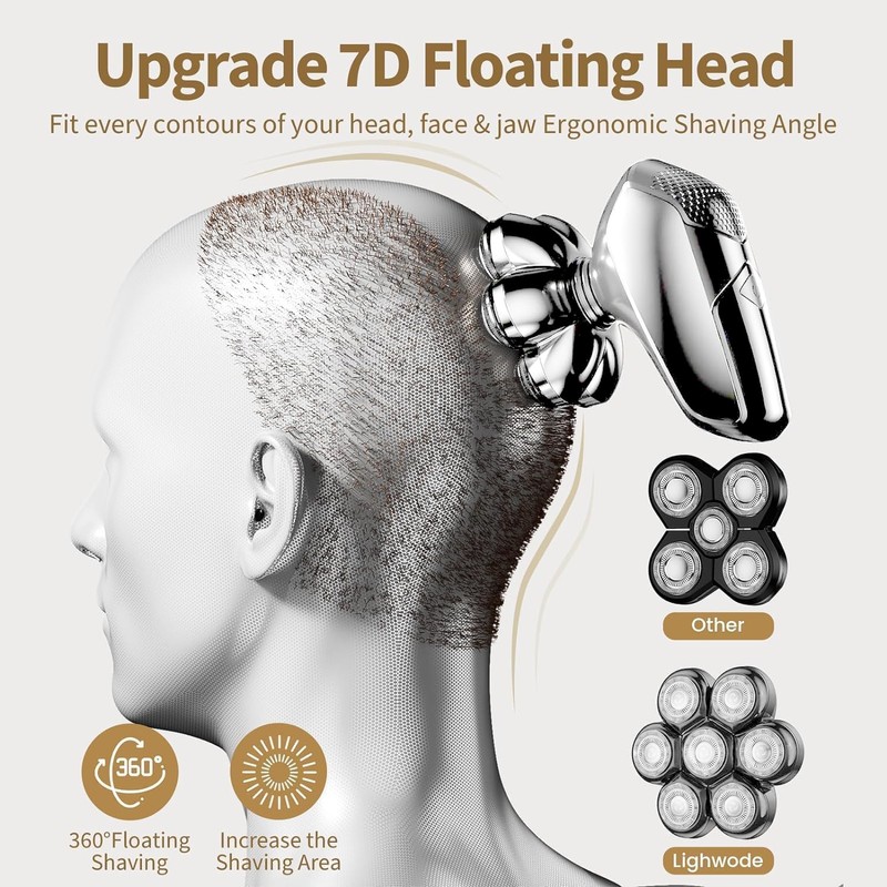 SHPAVVER Head Shavers for Bald Men: 5-in-1 Electric Razor -