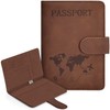 Porta Pasaporte con Bloqueo RFID, Porta Pasaporte y Visa Impermeable,