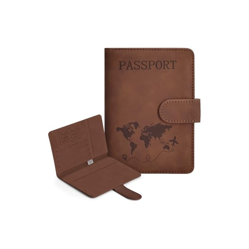 Porta Pasaporte con Bloqueo RFID, Porta Pasaporte y Visa Impermeable,