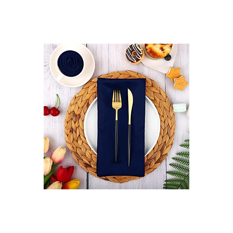 Pack of 12 Fabric Napkins Square, Reusable Napkins Cloth, Washable