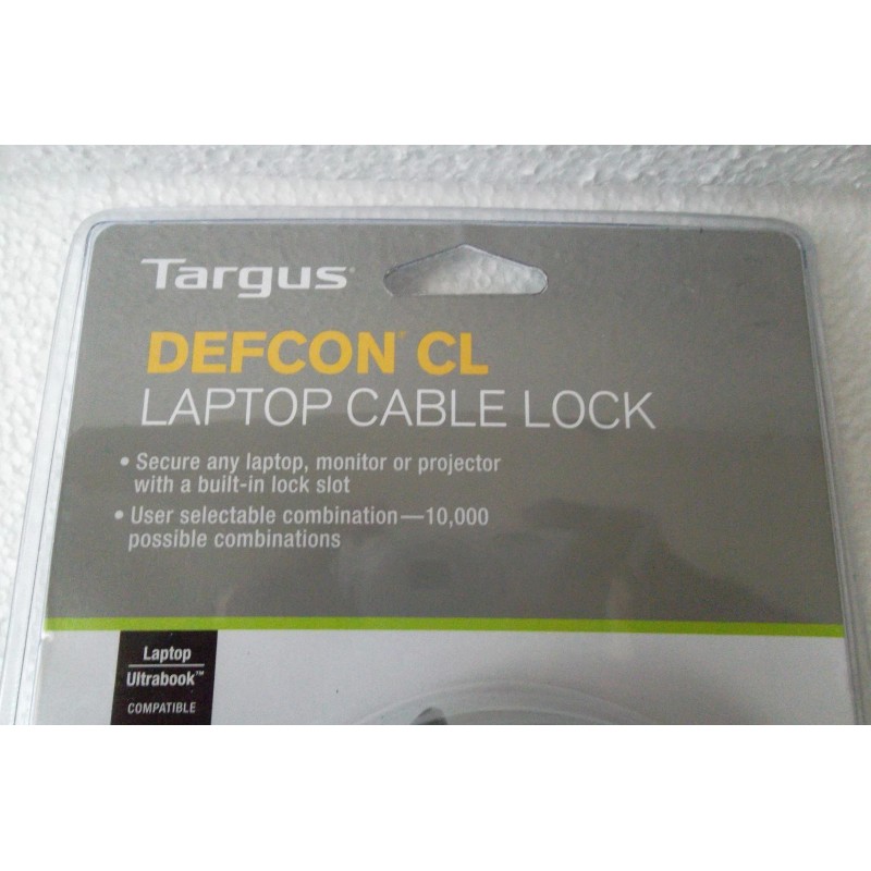 Targus Notebook Monitor PC Security Defcon CL Combo 6.5 ft