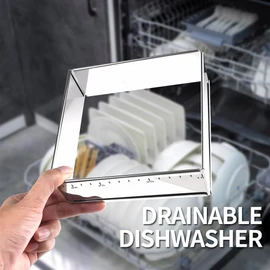 Guowall - Molde extensible de acero inoxidable para tartas con forma cuadrada ajustable para hacer tartas y hornear de 6 pulgadas