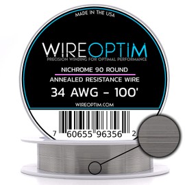 WIREOPTIM - 34 AWG - Nichrome 90 Resistance Wire - 25 Feet