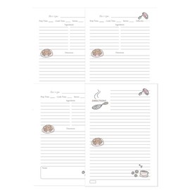 80 Sheets Blank Recipe Papers, Including 70 Long Recipes and 10 Short Recipes, 120 Grams of Heavy-duty Paper