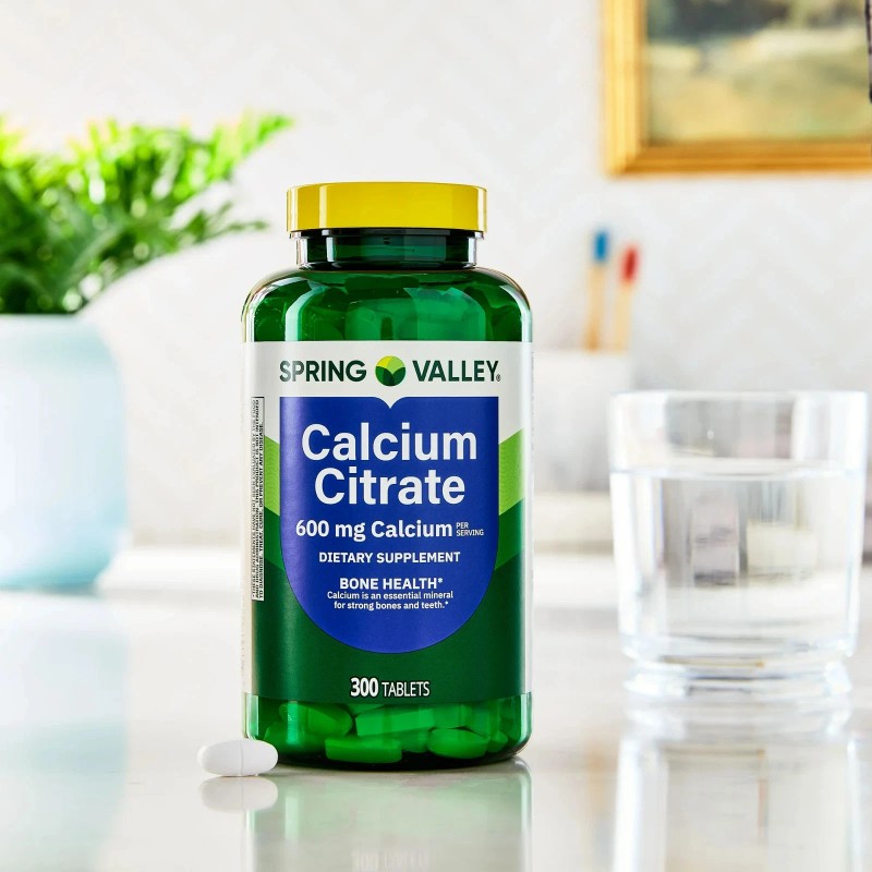 Spring Valley Calcium Citrate 600 mg, Bone Health Supplement, 300