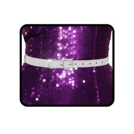 Wriidy Glitter Belt Silver Women Sparkly Belt Shiny Disco Belts Waist Accessories for Jeans Dress
