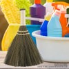 QANYEGN Handmade Straw Woven Brooms, Household Angled Brooms, Can Easily