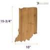 Totally Bamboo Indiana State Shaped Bamboo Serving and Cutting Board