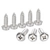 sourcing map Phillips Hex Washer Self Tapping Screws, M5 x