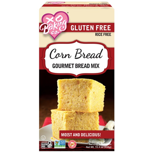 XO Baking Co. Gluten Free Gourmet Cornbread Mix; Non GMO;