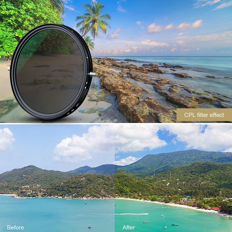 K&F CONCEPT 67mm 2-in-1 Variable Adjustable ND Filter Neutral Density