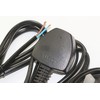 3 x 2m Mains Flex, Moulded UK Plug, Open End