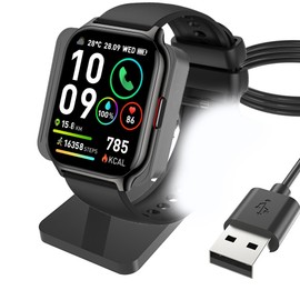 Compatible with SKG Smart Watch Charger Stand, Lamshaw Charging Stand Desk Watch Stand Holder Charging Dock Station Compatible with SKG V7-2, V7 Pro, V7 Cyber, R8 Smart Watch (Black)