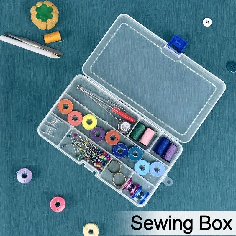 DARUITE 15 Grids Craft Storage Boxes with Compartments, Plastic Bead