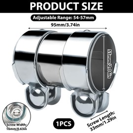 Exhaust Clamp Pipe Connector, 55mm, Stainless Steel