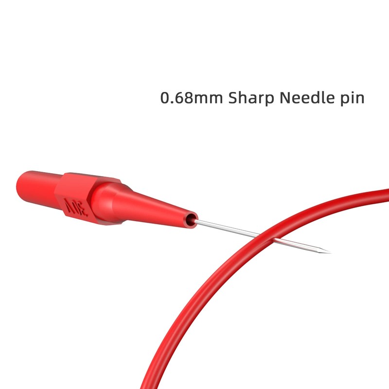 Cleqee 4PCS Test Probes, Multimeter Piercing Needle, Automotive Back Probe