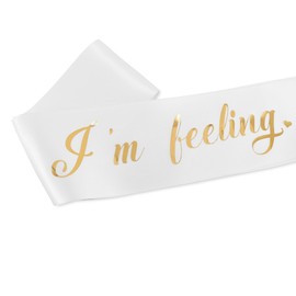 "I'm Feeling 22" Sash - 22nd Birthday Sash 22 Birthday Gifts Party Favors, Supplies and Decorations(White)