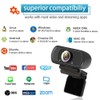Webcam HD 1080P,Webcam with Microphone, USB Desktop Laptop Camera with