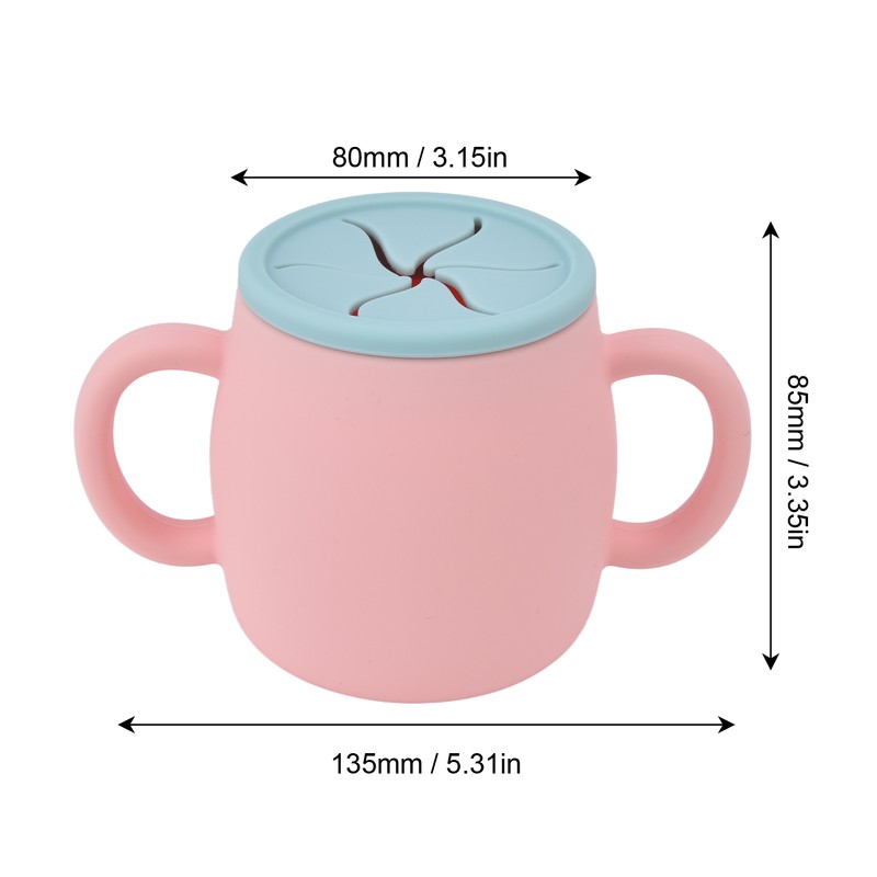 Silicone Toddler Cup Drop Proof Portable Baby Training Cup with