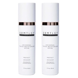 DRMTLGY- Hidratante con color antienvejecimiento con FPS 46. Tinte universal. Crema hidratante con color transparente y cobertura ligera todo en uno. 