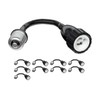 ledscom.de Pack of 10 E27 Gooseneck Extension to GU10 Black